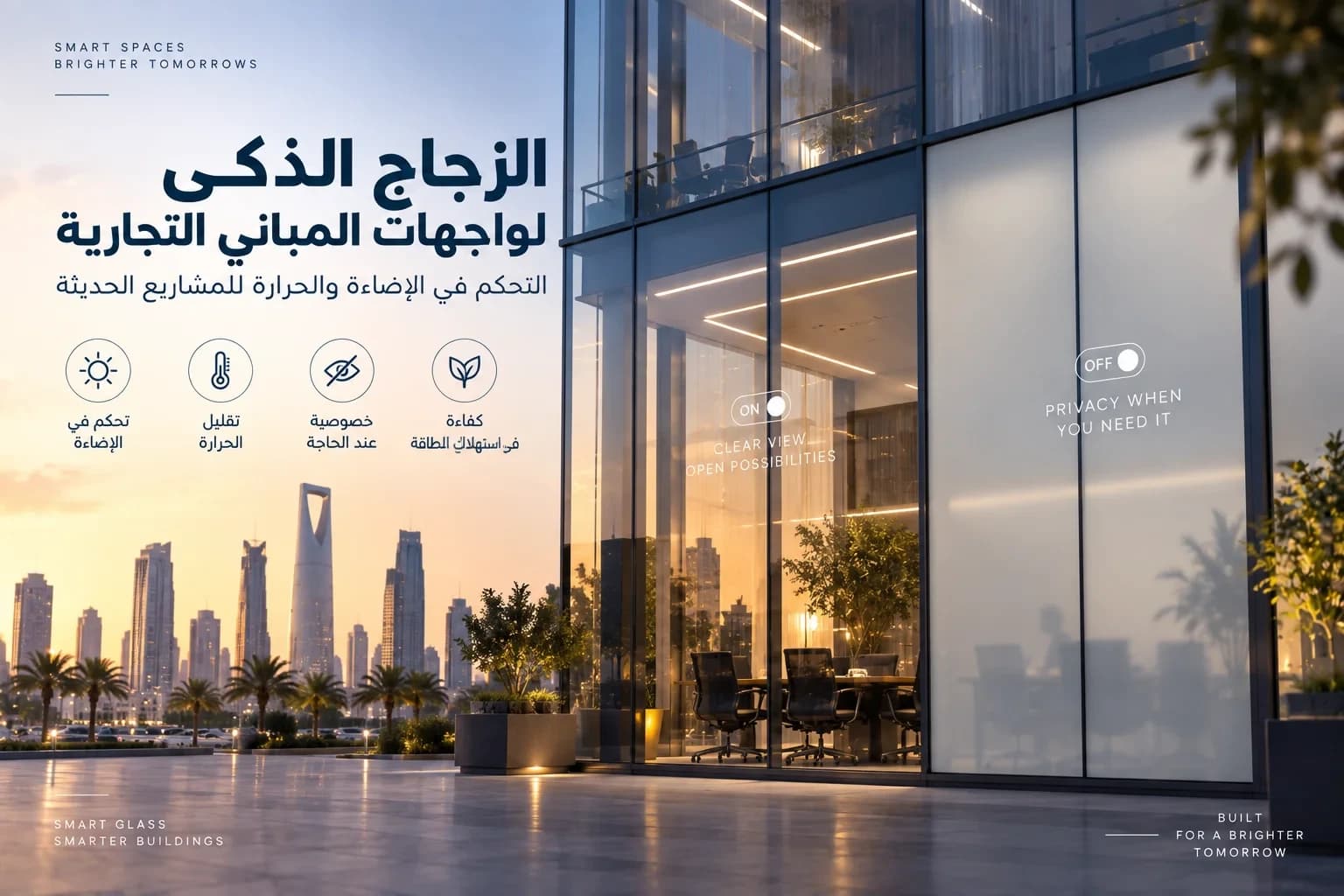 Smart Glass for Commercial Building Facades: Lighting and Heat Control for Modern Projects