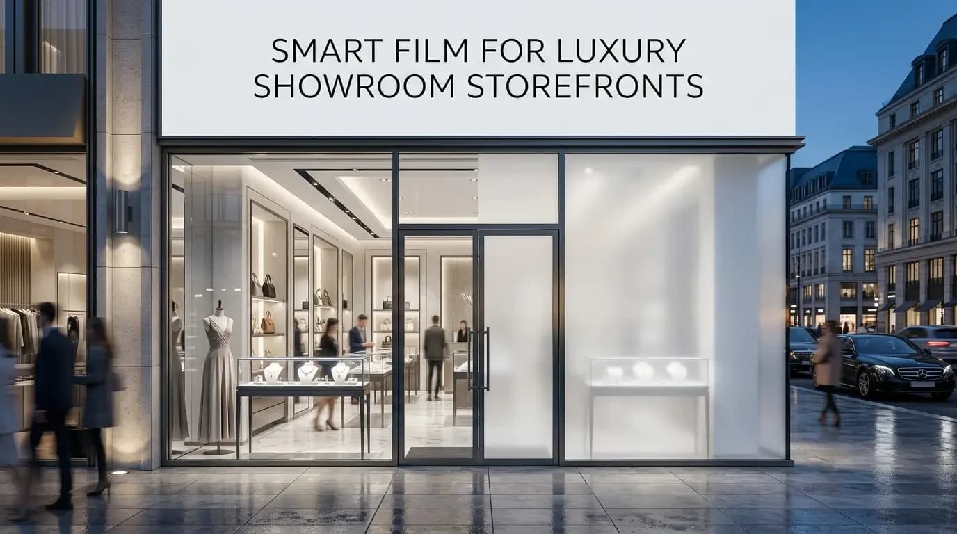 Smart Film for Luxury Showroom Storefronts How Switchable Glass Captures Customer Attention