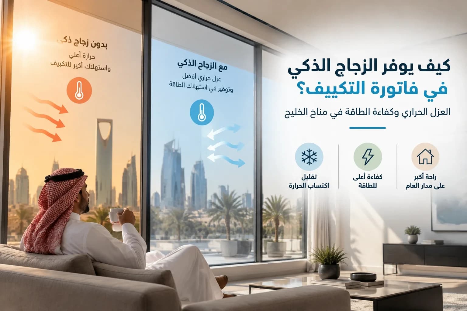 How Does Smart Glass Reduce Air Conditioning Costs? Thermal Insulation and Energy Efficiency in the Gulf Climate