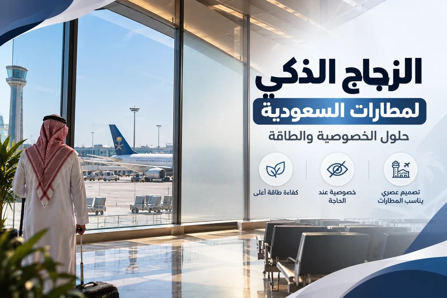 Smart Glass for Saudi Airports | Privacy and Energy Solutions